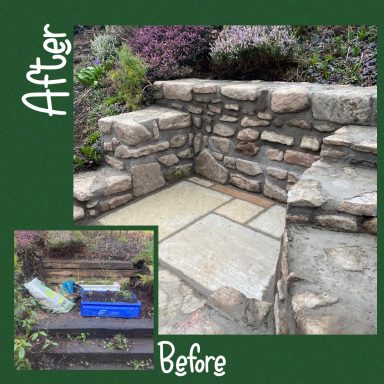 garden clearance stone wall