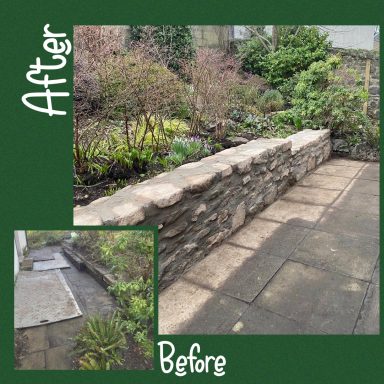 garden clearance stone wall 