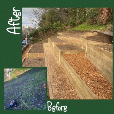 Raised beds and landscaping